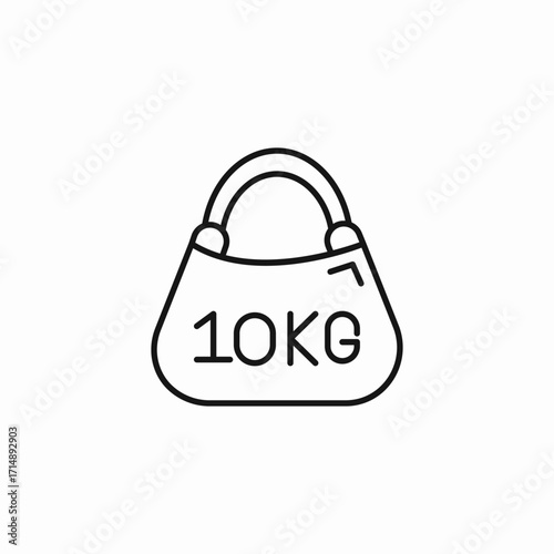 luggage weight limit icon sign vector