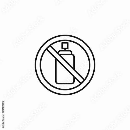no spray bottle icon sign vector