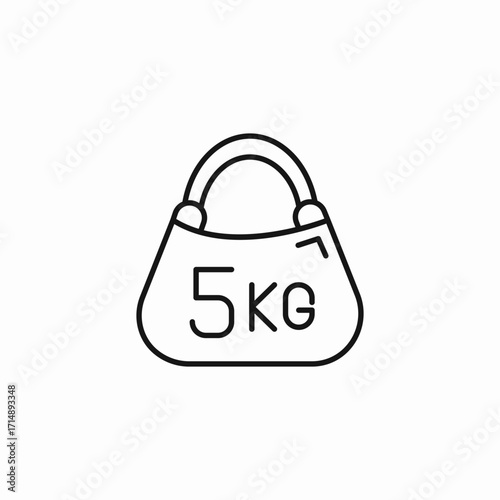 personal item weight icon sign vector
