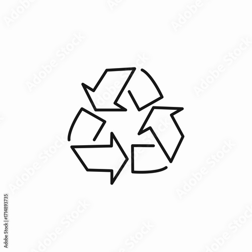 recycle arrows symbol icon sign vector