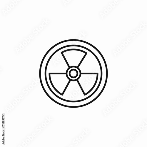 radioactive warning symbol icon sign vector