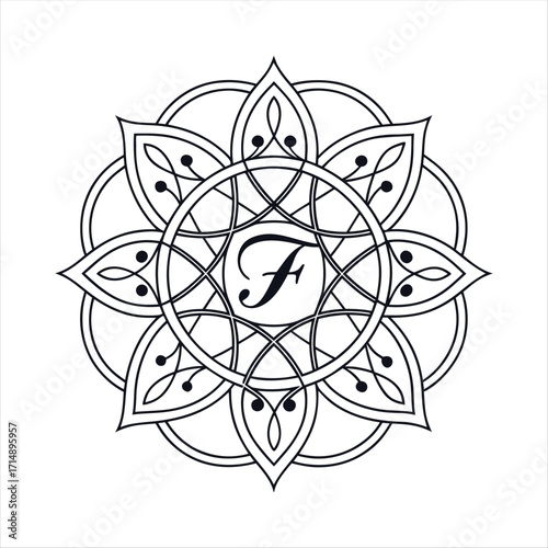 Elegant Mandala Monogram Logo Design Set – Luxury Geometric Floral Icons Collection.