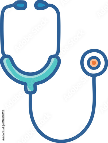Minimalist Stethoscope Vector Icon for Healthcare