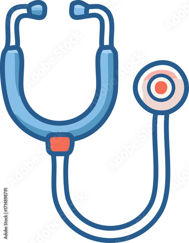 Minimalist Stethoscope Vector Icon for Healthcare