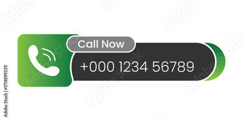 Call to action Call us now Button. Phone icon. Contact us button and Phone number