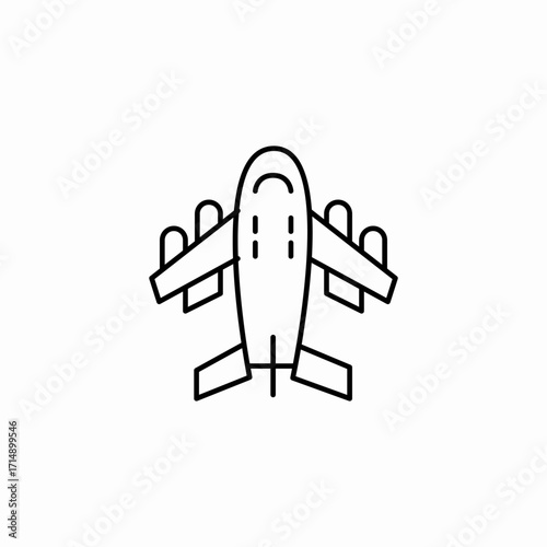 jet fighter plane icon sign vector