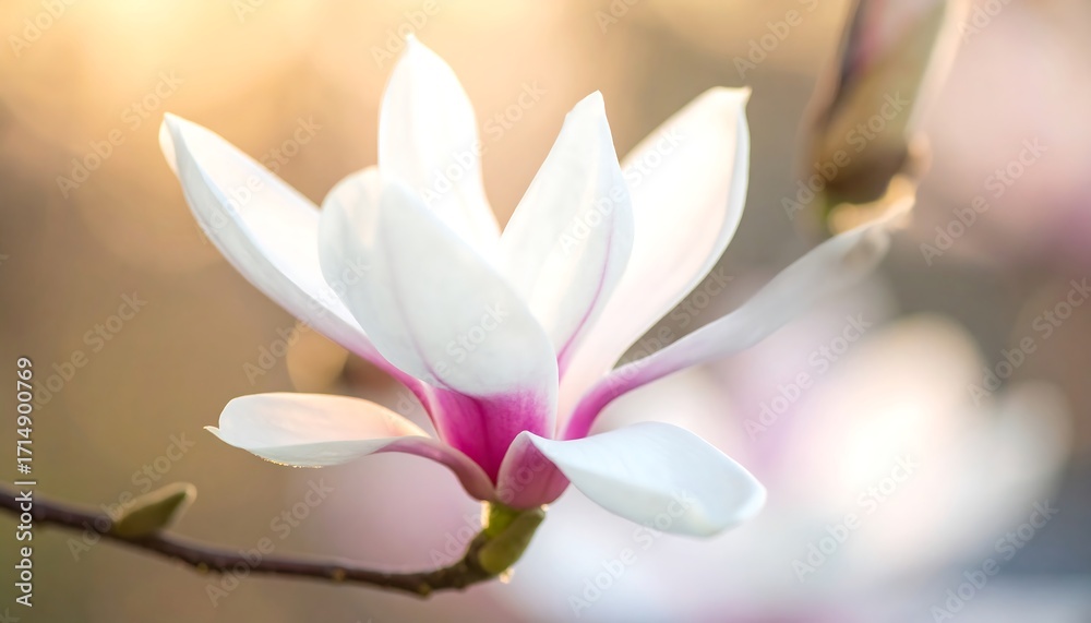 Fototapeta premium Delicate magnolia blossom in soft light