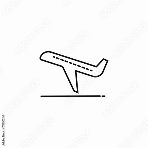 airplane landing icon icon sign vector