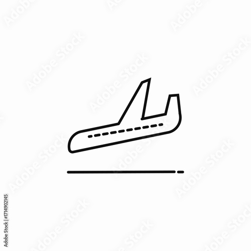airplane taking off icon sign vector
