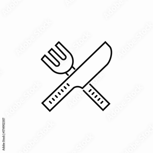 crossed utensils cutlery icon sign vector