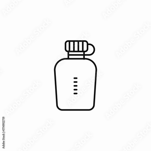 military canteen bottle icon sign vector