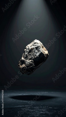 Floating stone, spotlight