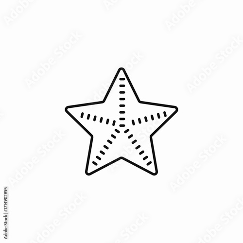 starfish sea creature icon sign vector