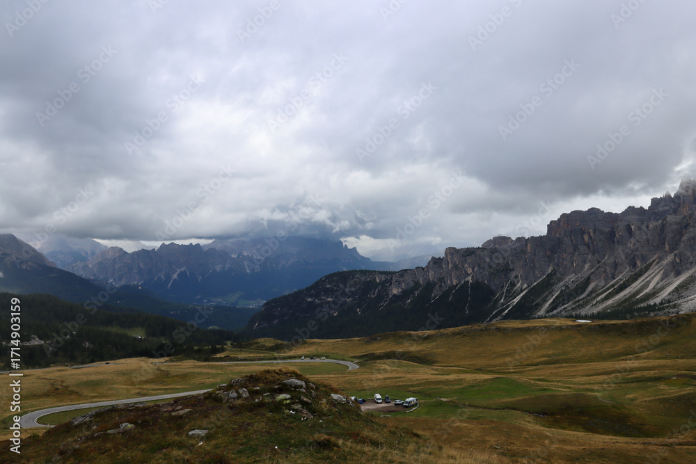 Fototapeta premium high mountain landscape in Dolomites, Italy