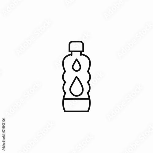 water bottle drops icon sign vector