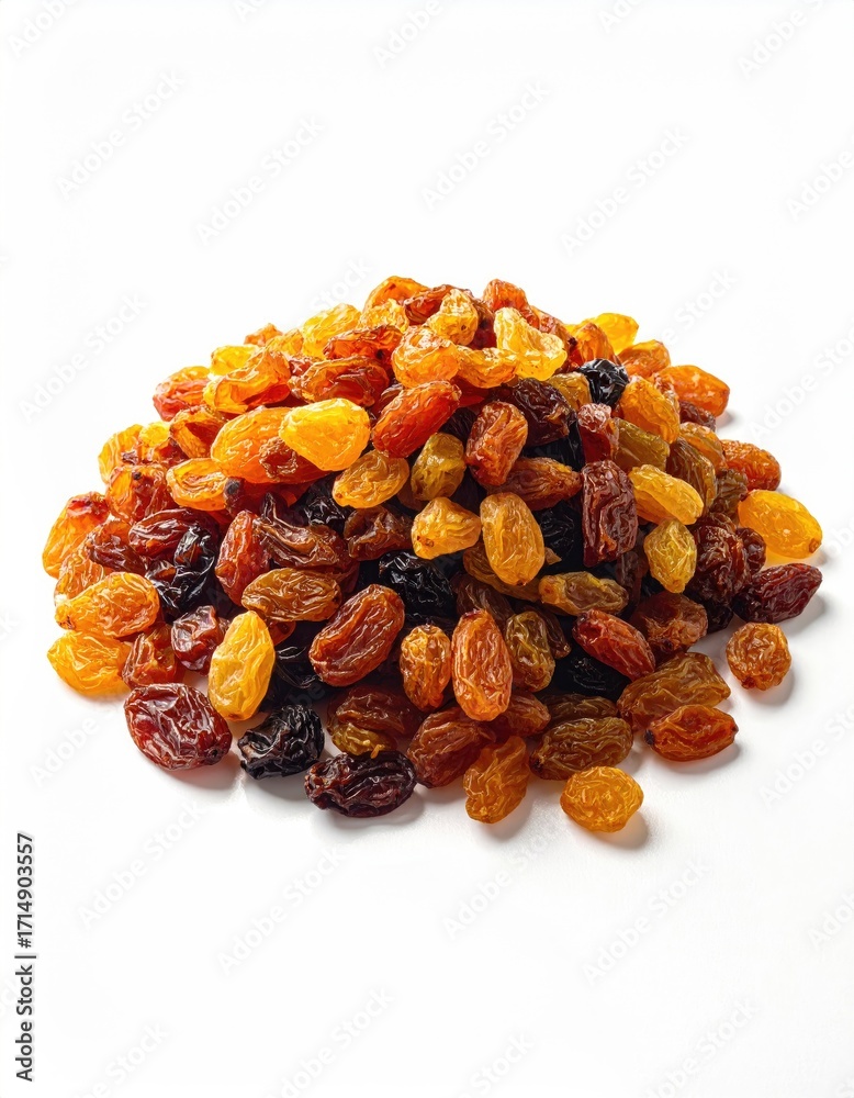 Fototapeta premium A pile of mixed dried raisins