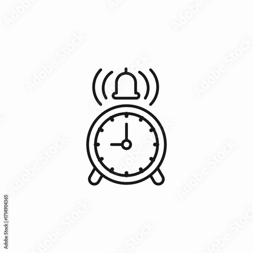alarm bell ringing icon sign vector