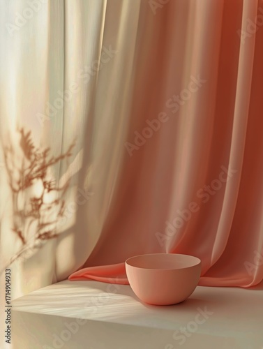 Colorful Abstract Shapes Create a Modern Art Piece in Bright Hues of Orange a...