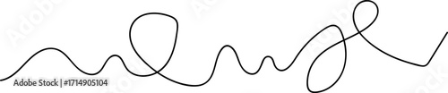 Abstract Wavy Line Vector Illustration