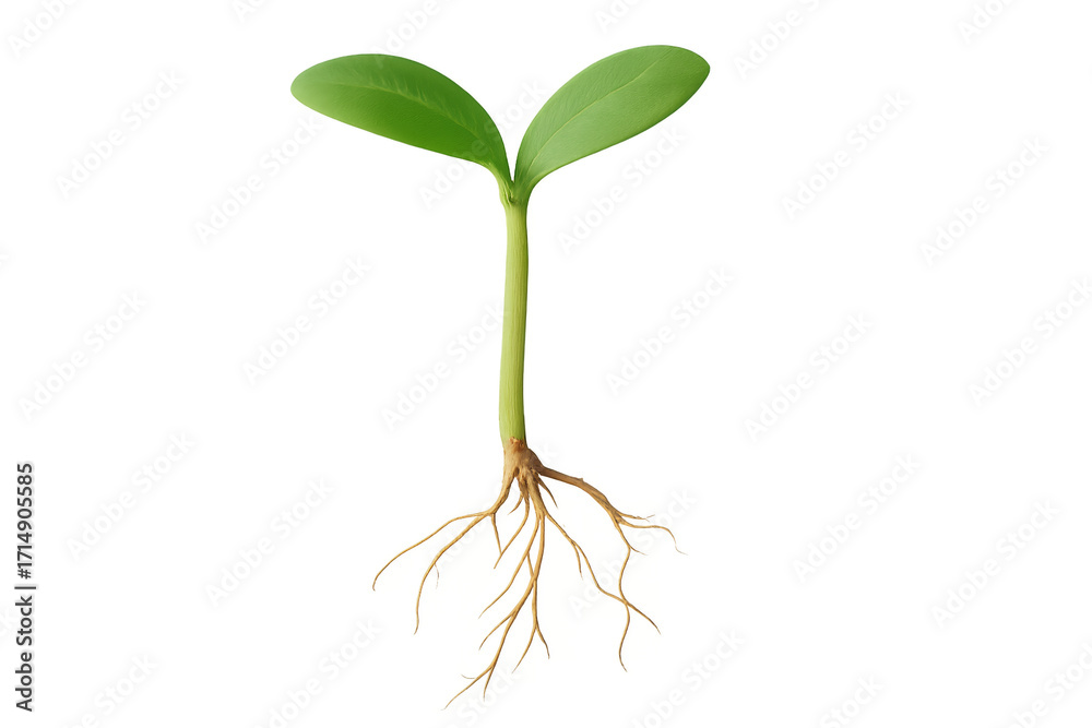 Fototapeta premium young green plant isolated