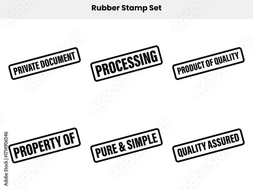 Rubber Stamp Set Featuring Private Processing and Quality Assured