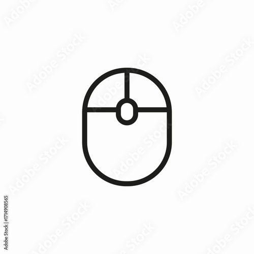 computer mouse outline icon sign vector