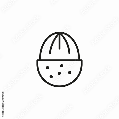 halved melon icon icon sign vector
