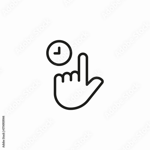 touch and wait icon sign vector