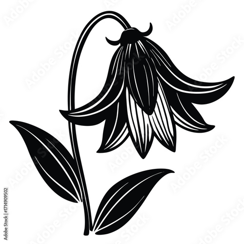 bluebell vector on white background