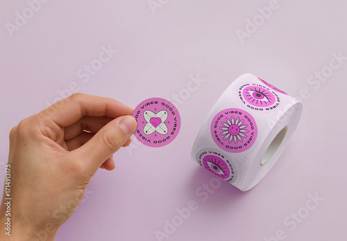 Sticker Roll Mockup