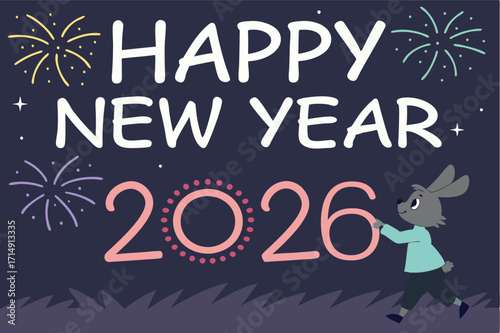 animation firework animation spelling out happy