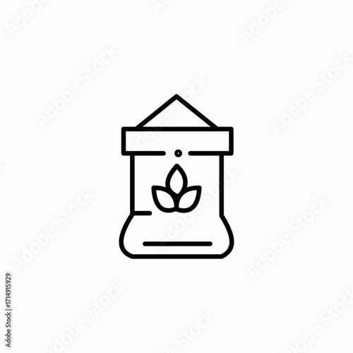 bag of fertilizer icon sign vector
