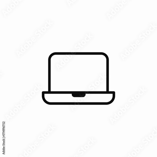 laptop computer device icon sign vector