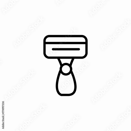 shaving razor grooming icon sign vector