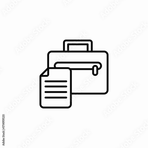 business document icon sign vector