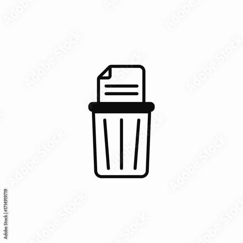 document being deleted icon sign vector