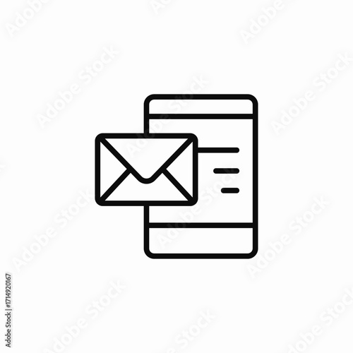 envelope over phone icon sign vector