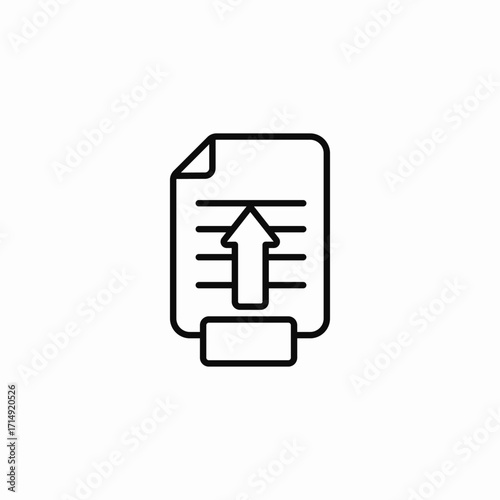 file uploading document icon sign vector