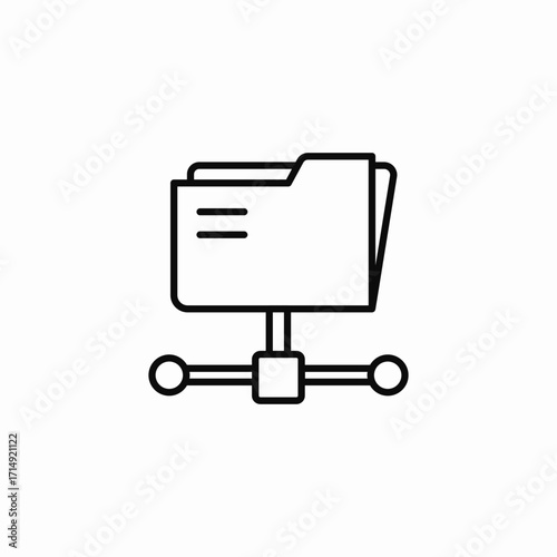 network shared folder icon sign vector