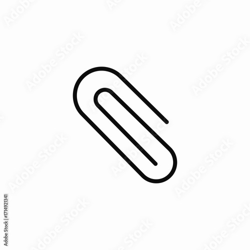 paperclip accessory icon sign vector