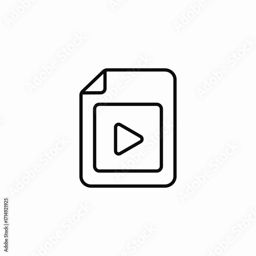 video file icon sign vector
