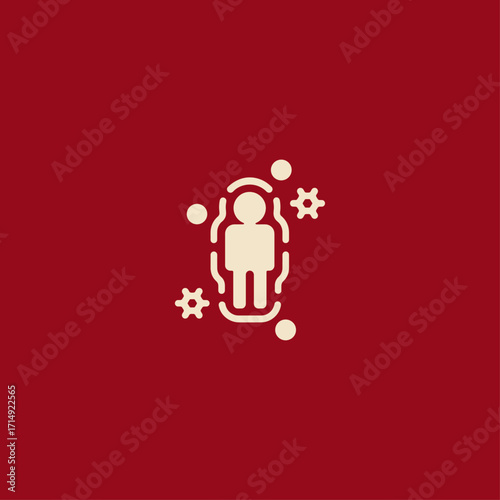 Immune system, antivirus protection icon flat vector design