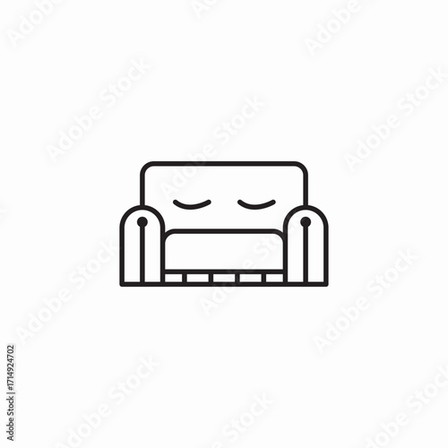 couch furniture sleep icon sign vector