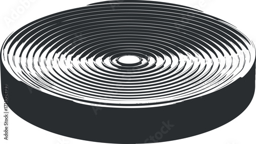 An abstract illustration of concentric circular patterns creating a layered design.