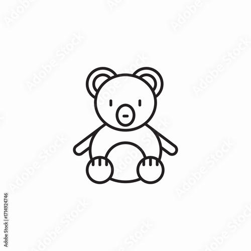 cute teddy bear icon sign vector