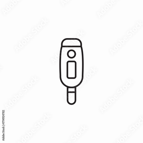digital baby thermometer icon sign vector