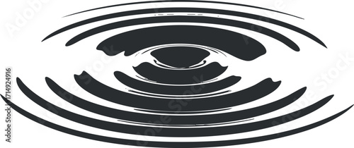 A stylized illustration of water ripples creating circular wave patterns on the surface.