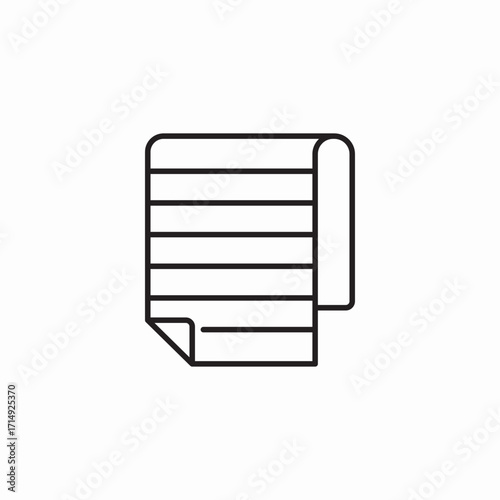 paper scroll document icon sign vector