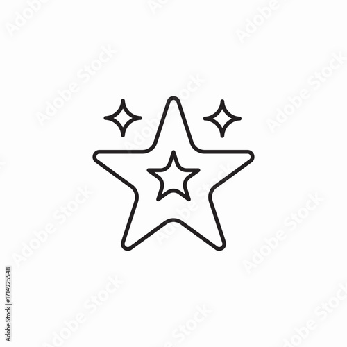 shining star icon sign vector