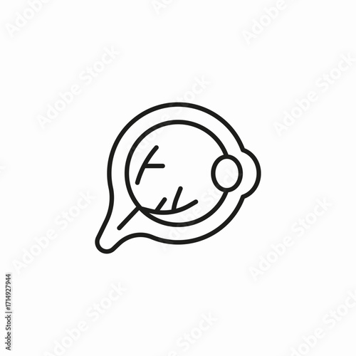 bloodshot veined eye icon sign vector